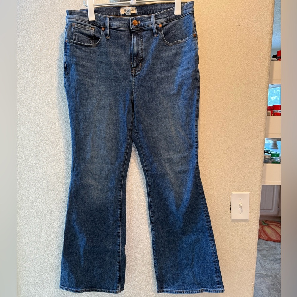 Madewell Dark Blue Skinny Flare Jeans